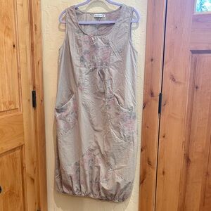 Misslook Floral Sleeveless Midi Dress with Pockets Size Medium